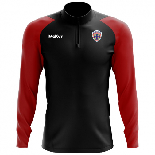 McKvr Portugal National Team GAA Core Pro 1/4 Zip Top - Adult - Black/Red